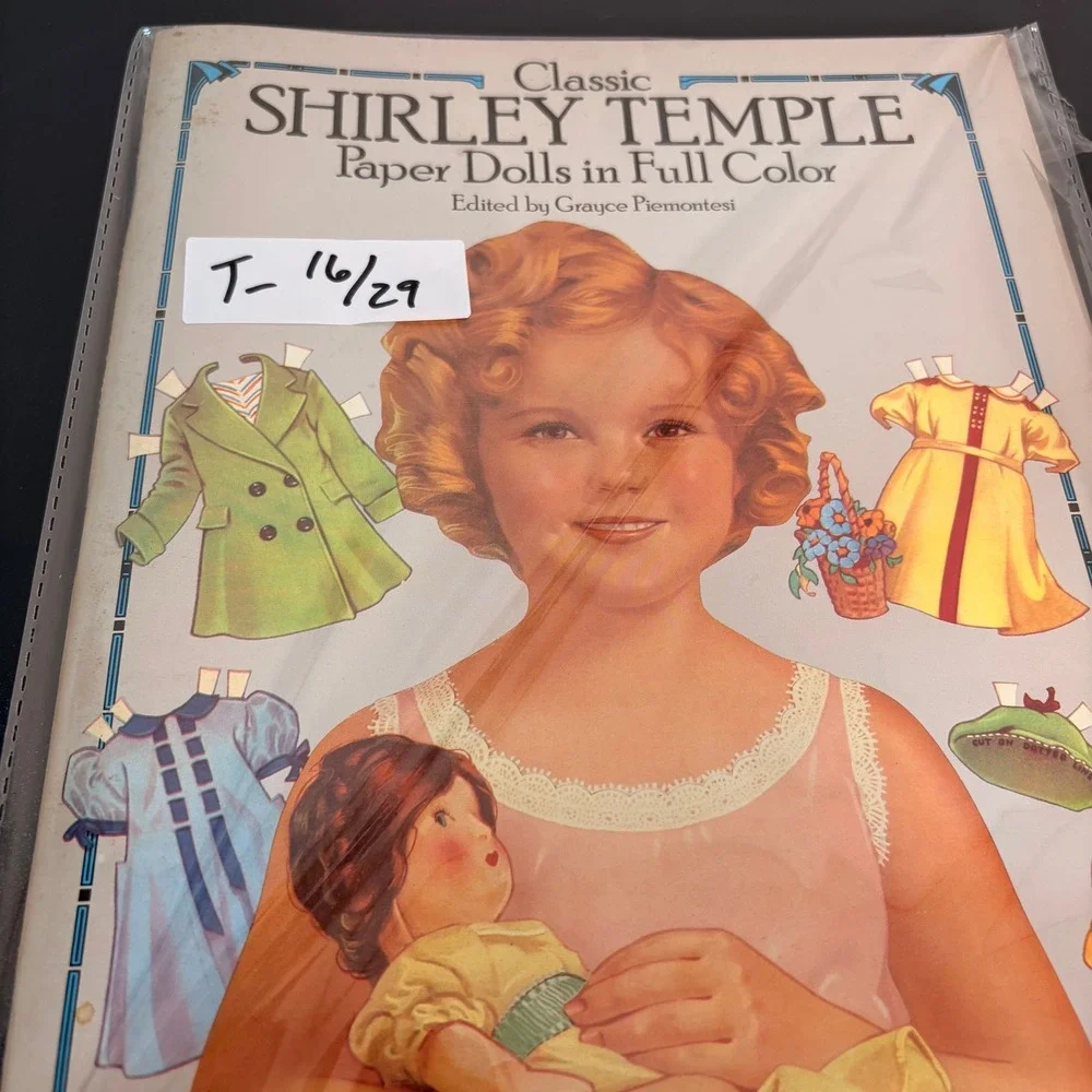 Dover Shirley Temple Paper Dolls Kids OS Multicolor Good Unused Vintage Style